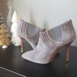 Gray ankle boots